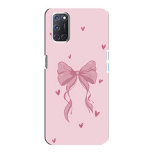 Чехол банты для Oppo A92 – Бант на розовом