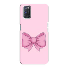 Чехол банты для Oppo A92 – Розовый бантик