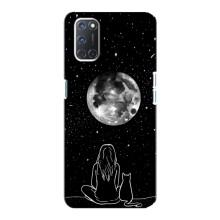 Чохол з малюнком кіт на Oppo A92 – Дівчина з котом