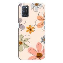 Чохол з квітковим принтом на OPPO А92 – Кольорові квіти