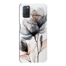 Чохол з квітковим принтом на OPPO А92 – Квіти на білому