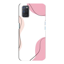 Чехол цветочный дизайн для Oppo A92 – Розовый фон