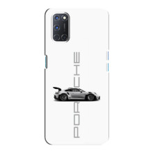 Чохол з авто Порше для Oppo A92 – білий порше