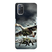 Чехол с мемами тралалело тралала для Oppo A92 – Гусини и крокодило
