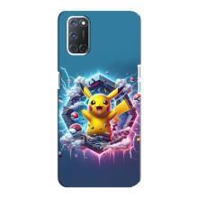 Чохол з Пікачу на Oppo A92 – Лого Пікачу