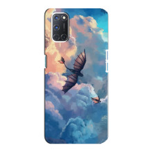 Чохол з принтом дракон Беззубик OPPO А92 (Беззубик в небі)