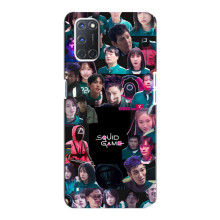 Чехол Гра в кальмара для Oppo A92 – Коллаж игры кальмара