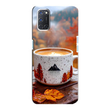 Чехол с уникальным дизайном «Осень с кофе» для Oppo A92 – Кофе на природе