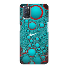 Силиконовый Чехол на Oppo A92 с картинкой Nike (Найк зеленый)