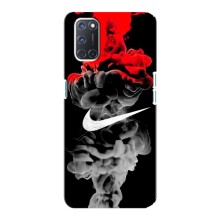 Силиконовый Чехол на Oppo A92 с картинкой Nike (Nike дым)