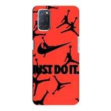Силиконовый Чехол Nike Air Jordan на Оппо А92 – Just Do It