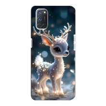 Яскравий чохол для Oppo A92 з Зимові Оленята – Блискуче оленятко