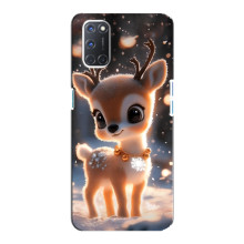 Яскравий чохол для Oppo A92 з Зимові Оленята – Оленятко