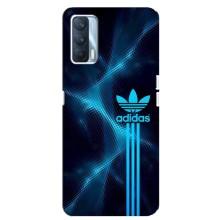 Чехлы Адидас для Oppo A92s (AlphaPrint) (Синий Адидас)