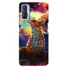 Чехлы с картинкой Лисички для Oppo A92s (VPrint) (Лисица в космосе)