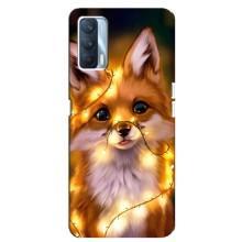 Чехлы с картинкой Лисички для Oppo A92s (VPrint) (Лисичка в гирляндах)