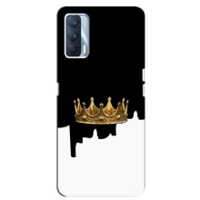 Чехол (Корона на чёрном фоне) для Оппо А92с – Золотая корона