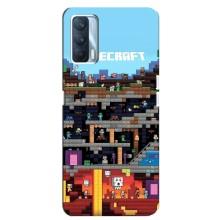 Чехол Майнкрафт на Oppo A92s (AlphaPrint) Minecraft (фон Minecraft)
