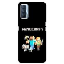 Чехол Майнкрафт на Oppo A92s (AlphaPrint) Minecraft (герои Minecraft)