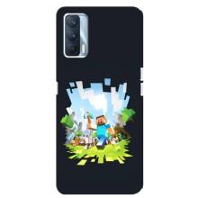Чехол Майнкрафт на Oppo A92s (AlphaPrint) Minecraft (персонажи Minecraft)