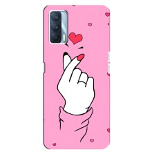 Чехол с принтом для Oppo A92s (AlphaPrint - Знак сердечка) – Знак Love