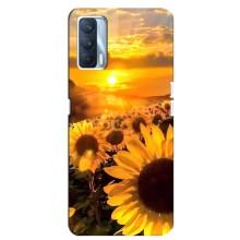 Чехол с Цветами для Oppo A92s (поле подсолнухов)