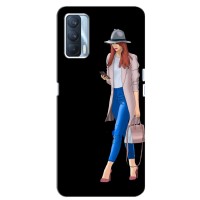 Чехол с картинкой Модные Девчонки Oppo A92s – Девушка со смартфоном