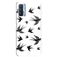Чохол з пташками на Oppo A92s (VPrint) (Ластівки)
