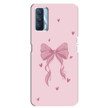 Чехол банты для Oppo A92s – Бант на розовом