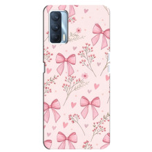 Чехол банты для Oppo A92s – Банты с цветами