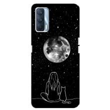 Чохол з малюнком кіт на Oppo A92s – Дівчина з котом