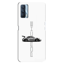 Чехол с авто Порше для Oppo A92s – белый Порше