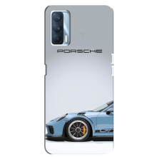 Чехол с авто Порше для Oppo A92s – Голубой Порше