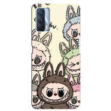 Чехол с Лабубу на Oppo A92s – Коллаж Лабубу