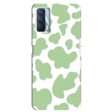Чохол з принтом корови на ОППО А92с – Зелений принт