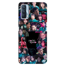 Чехол Гра в кальмара для Oppo A92s – Коллаж игры кальмара