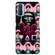 Чехол Гра в кальмара для Oppo A92s – Персонажи игры кальмара