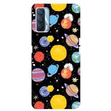 Космические Чехлы для Оппо А92с (VPrint) (Рисованные планеты)