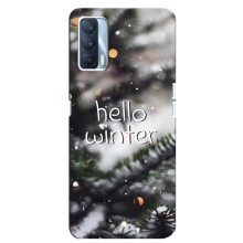 Новогодние, Праздничные Чехлы для Oppo A92s - 2024 год (Hello winter)