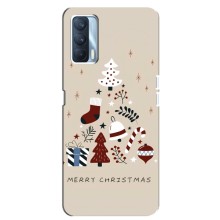 Рождественские Чехлы для Oppo A92s (VPrint) (Merry Christmas)