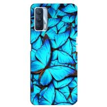 Силиконовый бампер с картинкой животных для Oppo A92s (Крылья бабочек)