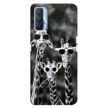Силіконовий чохол з КАРТИНКАМИ літо для Oppo A92s (AlphaPrint) (Жирафи в окулярах)