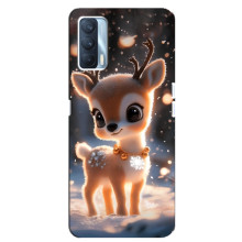 Яскравий чохол для Oppo A92s з Зимові Оленята – Оленятко