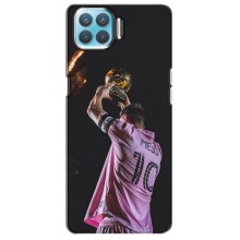 Чехол Месси футболист для Oppo A93 – Месси с кубом