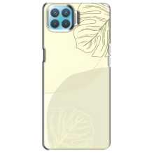 Чехол цветочный дизайн для Oppo A93 – Зелёный фон