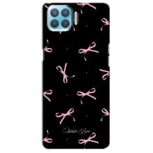 Чехол с бантиками на Оппо А93 – Банты на черном
