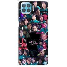 Чехол Гра в кальмара для Oppo A93 – Коллаж игры кальмара