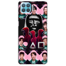 Чехол Гра в кальмара для Oppo A93 – Персонажи игры кальмара