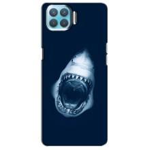 Силиконовый бампер с картинкой животных для Oppo A93 (Пасть Акулы)