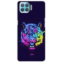 Силиконовый бампер с картинкой животных для Oppo A93 (Тигр-Арт)